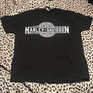 Harley-Davidson Black and White Logo Men's Tee